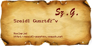 Szeidl Gusztáv névjegykártya