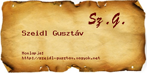 Szeidl Gusztáv névjegykártya