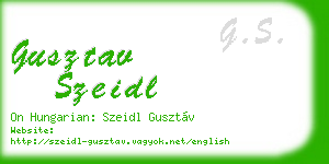 gusztav szeidl business card